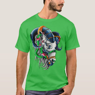 Ziege Mecha Head Illustration T-Shirt