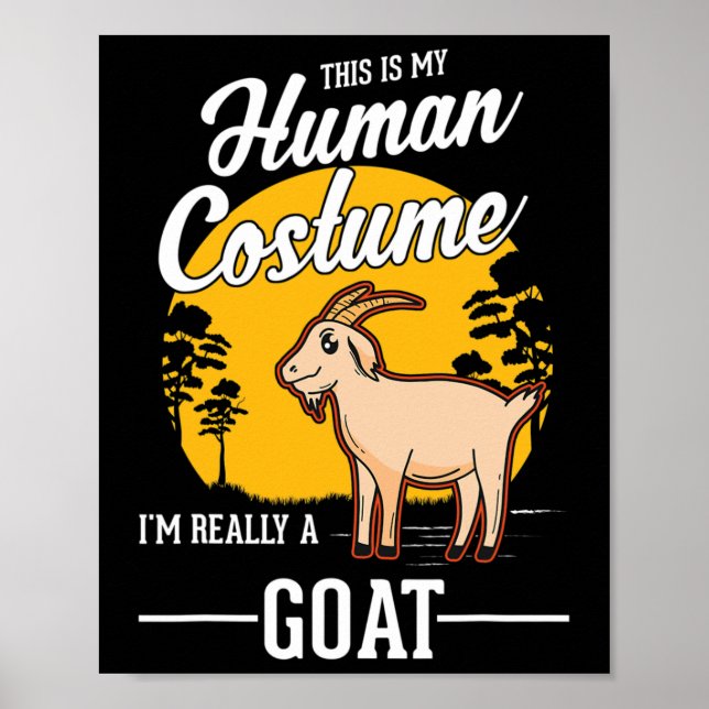Ziege — menschliches Kostüm Halloween-Ziege Poster (Vorne)
