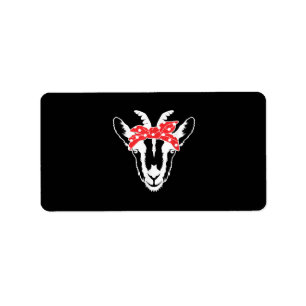 Ziege mit einer Bandana Funny Goat Lover Frauen Adressaufkleber