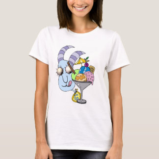 Ziege mit Eiscreme T-Shirt