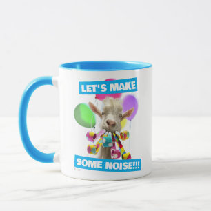Ziege mit Partybaloons Tasse