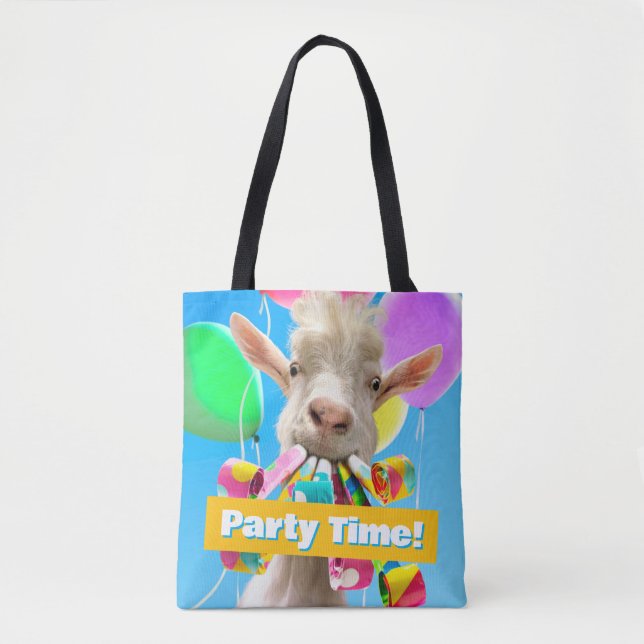 Ziege mit Partyböllern (Vorderseite)