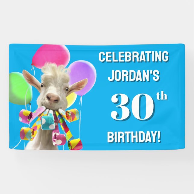 Ziege mit Partyböllern Banner (Horizontal)