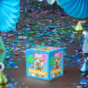 Ziege mit Partyböllern Geschenkschachtel