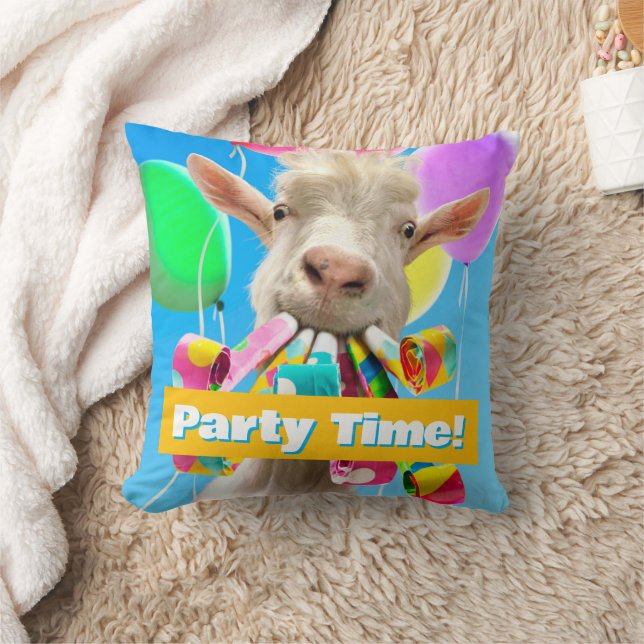 Ziege mit Partyböllern Kissen (Decke)