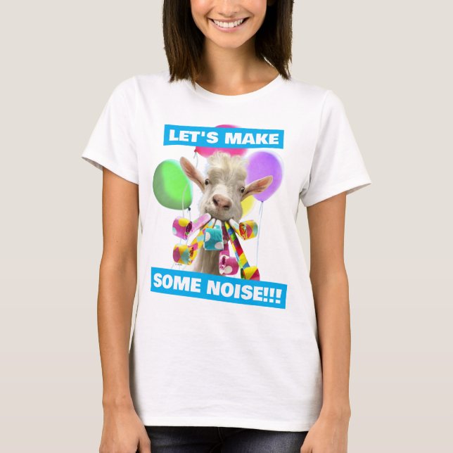 Ziege mit Partyböllern T-Shirt (Vorderseite)
