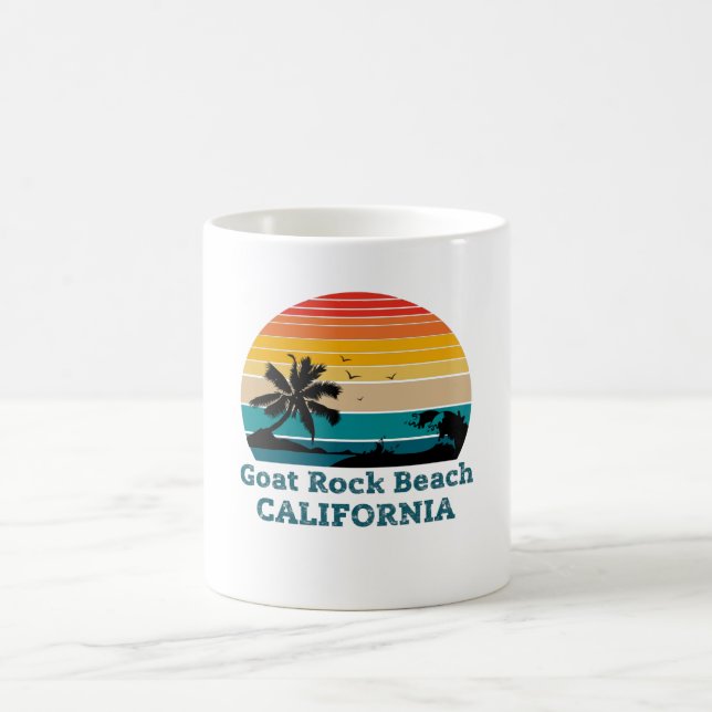 Ziege Rock Beach KALIFORNIA Kaffeetasse (Mittel)