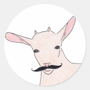 Ziege Runder Aufkleber