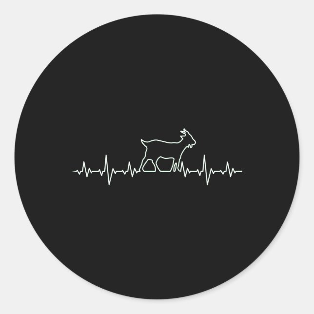 Ziege Runder Aufkleber (Vorderseite)