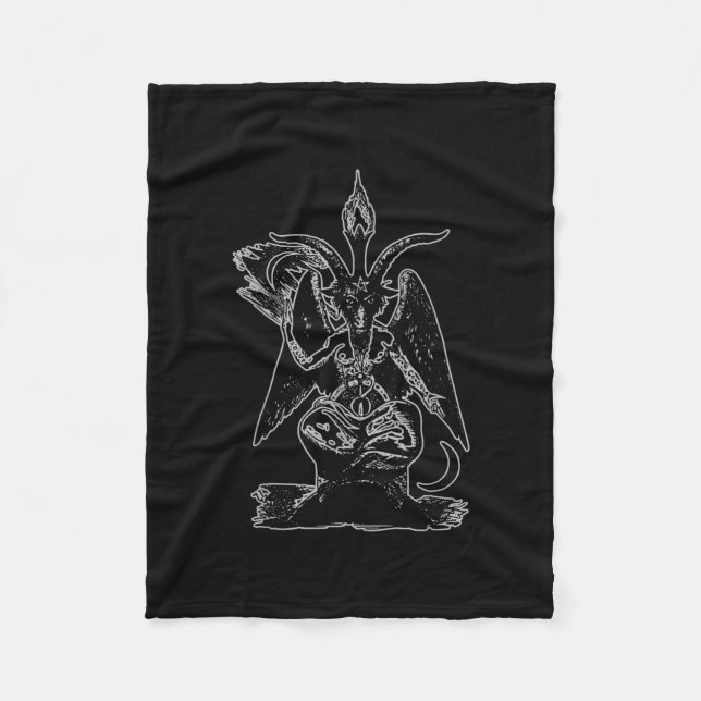 Ziege Satan Black Magic Lucifer Occult Geschenk Fleecedecke (Vorderseite)
