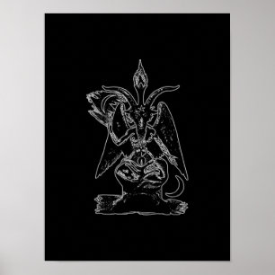Ziege Satan Black Magic Lucifer Occult Geschenk Poster