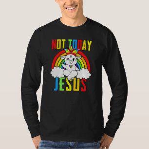 Ziege Satanic heute nicht Jesus Rainbow Satanismus T-Shirt