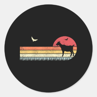 Ziege-Silhouette Ziegen Mama Ziegen Vater Farm Runder Aufkleber