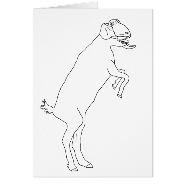 Ziege Stehend Illustration Funny Simple Animal (Vorne)