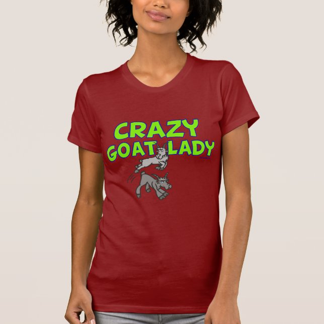 Ziege T - Shirt Crazy Goat Lady 5 (Vorderseite)