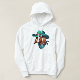 Ziege tragen einen stilistischen Cowboy-Hut und Ba Hoodie