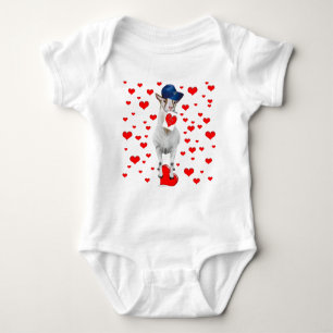 Ziege Valentine Hearts Baby Strampler
