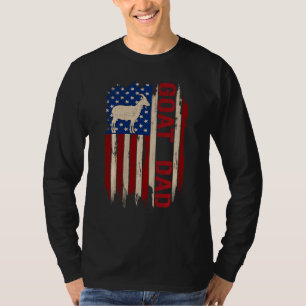 Ziege Vater American US Flag Farm Bauer T-Shirt