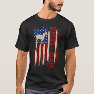 Ziege Vater American US Flag Farm Bauer T-Shirt