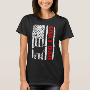 Ziege Vater Amerikanische Flagge T-Shirt