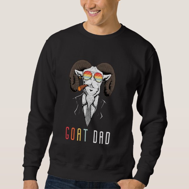 Ziege Vater Vater's Day Bester Papa Ever Witziger  Sweatshirt (Vorderseite)