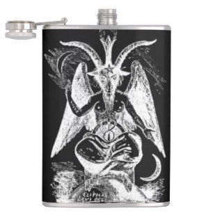 Ziege von Menden (schwarz und weiß) Flachmann