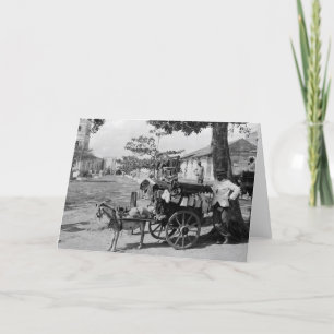 Ziege Wagon Peddler, Kuba: 1920 Karte