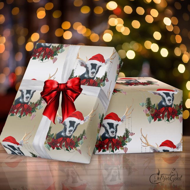 Ziege Weihnachten Niedliche Alpengrückenfänger Ant Geschenkpapier (Von Creator hochgeladen)