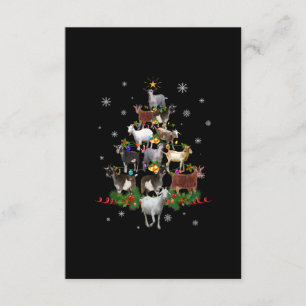 Ziege Weihnachtsbaum Snow Goat Xmas Begleitkarte