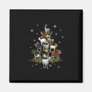 Ziege Weihnachtsbaum Snow Goat Xmas Magnet