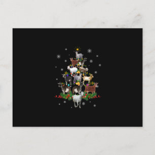 Ziege Weihnachtsbaum Snow Goat Xmas Postkarte