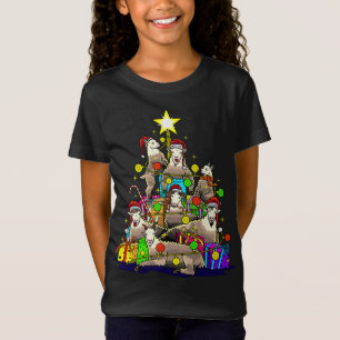 Ziege Weihnachtsbaum Ziegen Farm Bauer Holiday T-Shirt
