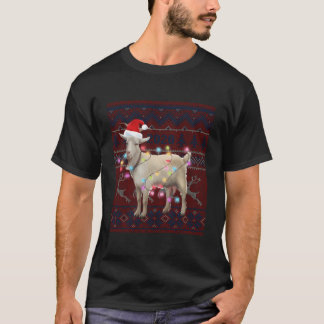 Ziege Weihnachtslicht Ugly Sweater Goat Lover Gesc T-Shirt