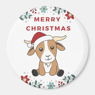 Ziege Weihnachtsziegen Wintertiere Magnet