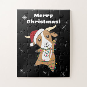 Ziege Weihnachtsziegen Wintertiere Puzzle