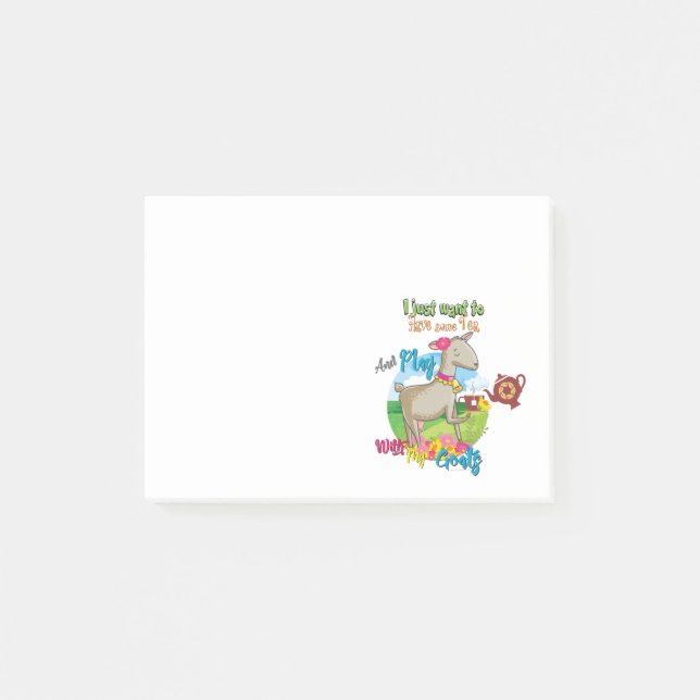 ZIEGE | Woll einfach ein Teestück mit Ziegen zu ha Post-it Klebezettel (Vorderseite)