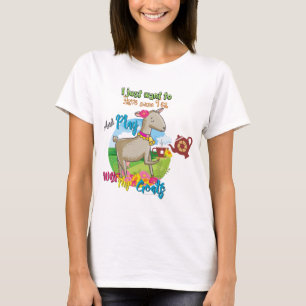 ZIEGE   Woll einfach ein Teestück mit Ziegen zu ha T-Shirt