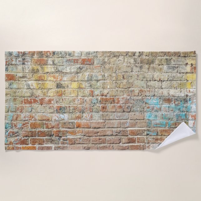 Ziegeldesign Strandtuch (Vorderseite)