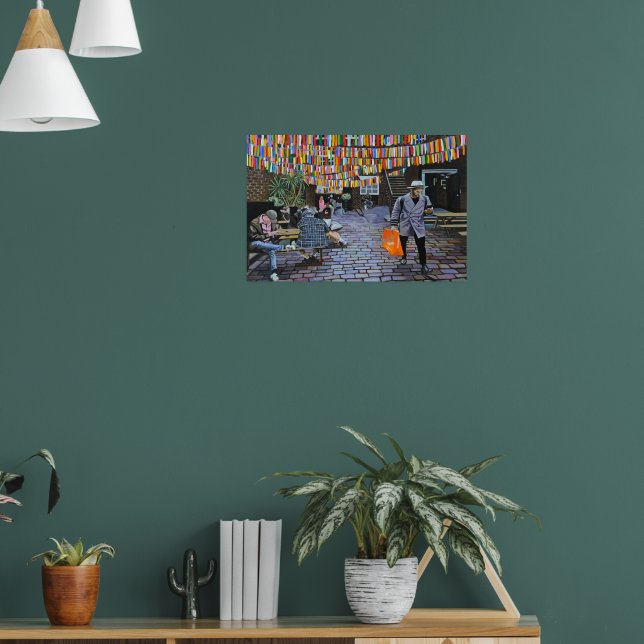 Ziegelleder Print Poster (Wohnzimmer 1)