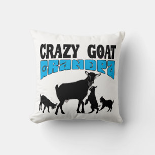 ZIEGELLOVER   Crazy Goat Grandpa Reversible Kissen