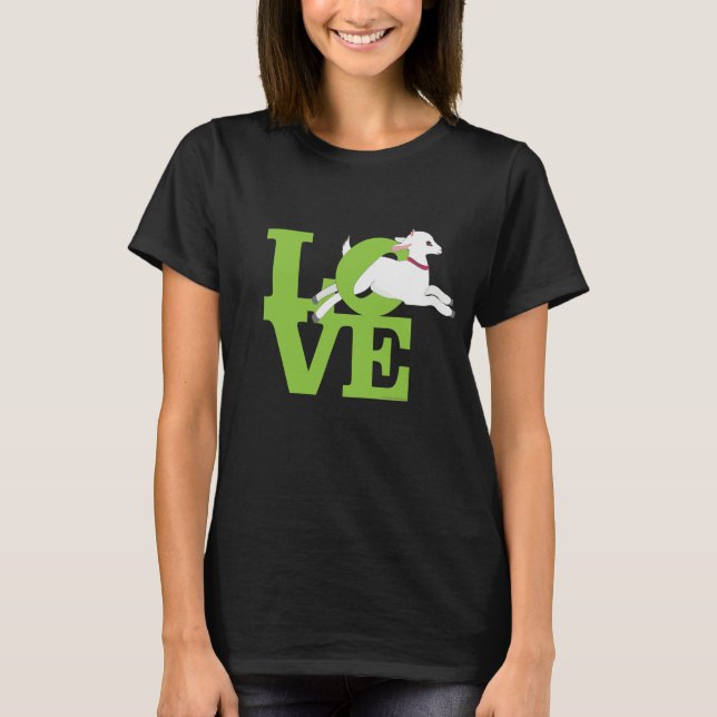 ZIEGELLOVER | GREEN Dark Goat L O V E T-Shirt (Vorderseite)