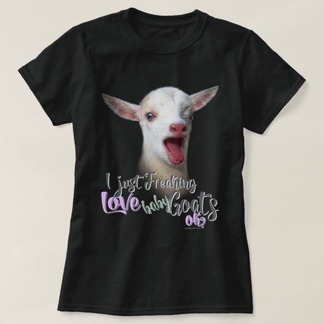 ZIEGELLOVER | Ich friere einfach LIEBE Babyziegen  T-Shirt (Design vorne)