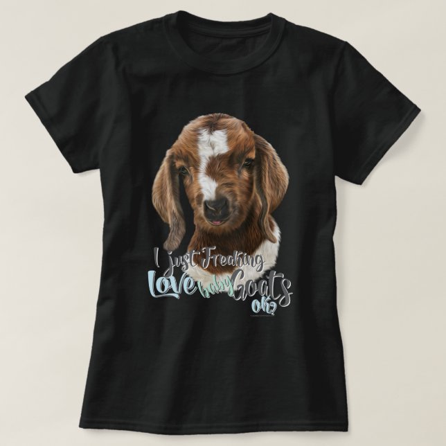 ZIEGELLOVER | Ich friere einfach LIEBE Babyziegen  T-Shirt (Design vorne)
