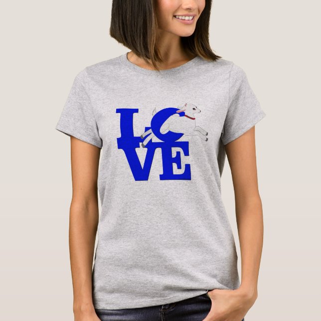 ZIEGELLOVER | ROYAL BLAUE ZIEGE L O V E - Weiße Zi T-Shirt (Vorderseite)