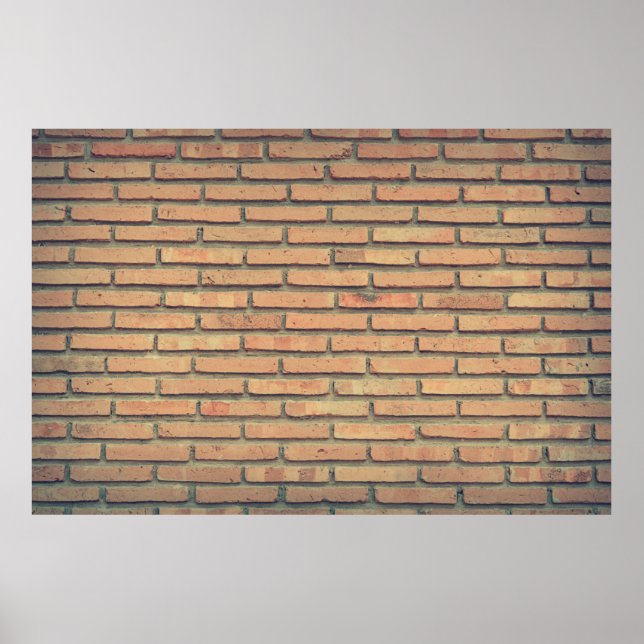 Ziegelmauer aus roten Ziegeln Poster (Vorne)
