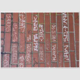 Ziegelmauer Graffiti Dekoupage Papier