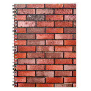 Ziegelmauer mit rotem Backstein, roter Backstein. Notizblock