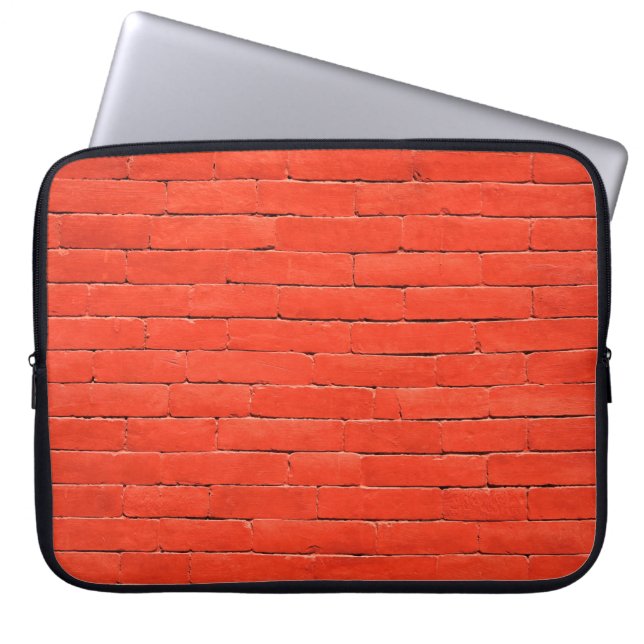 Ziegelmauer - rote Ziegelsteine Laptopschutzhülle (Vorderseite)