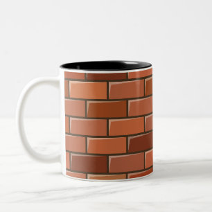 Ziegelmauer Zweifarbige Tasse
