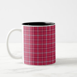Ziegelrot und Soft Peach Karo Zweifarbige Tasse